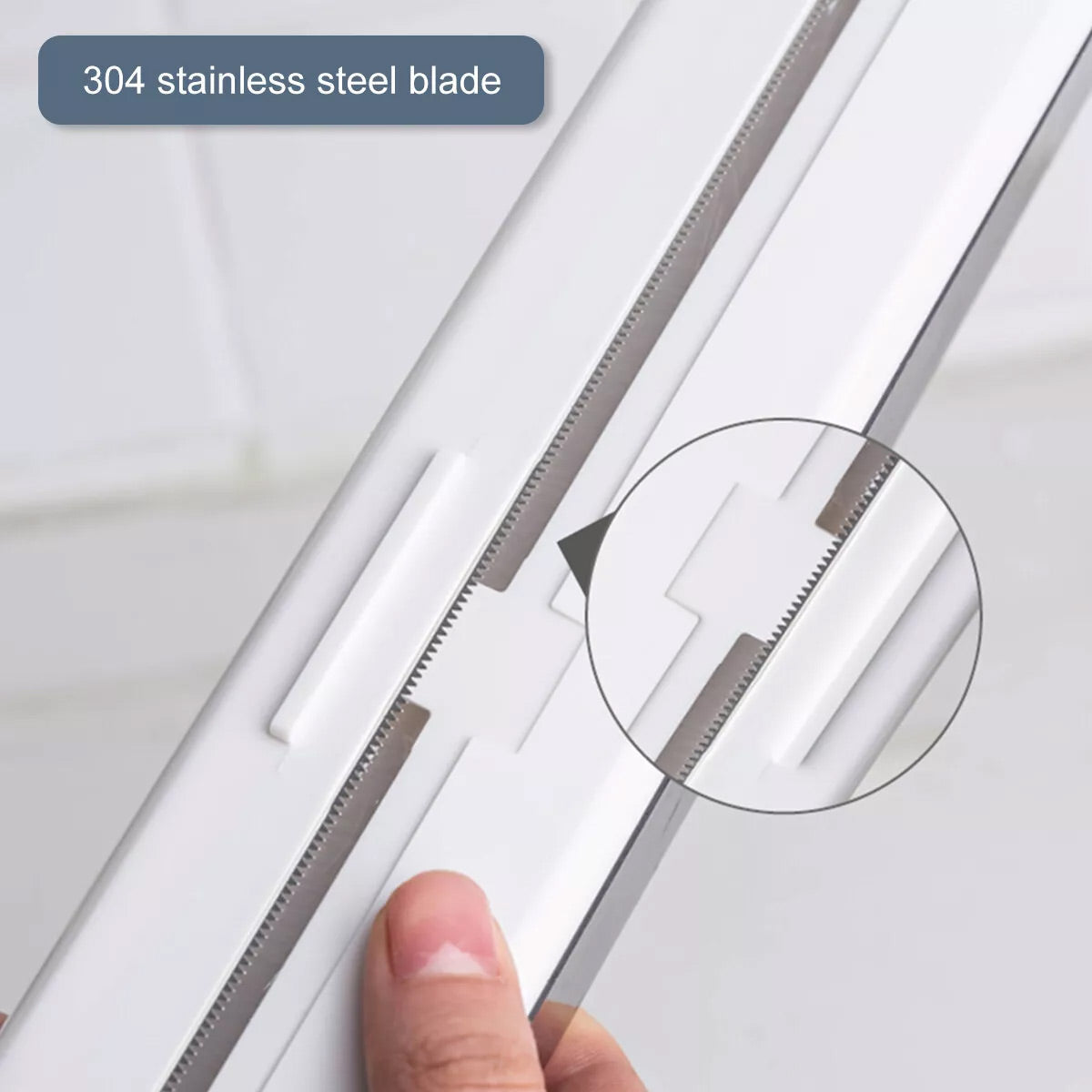 Plastic Food Wrap Dispenser Cutter Foil Cling Film Storage Holder Box Kitchen - White 5