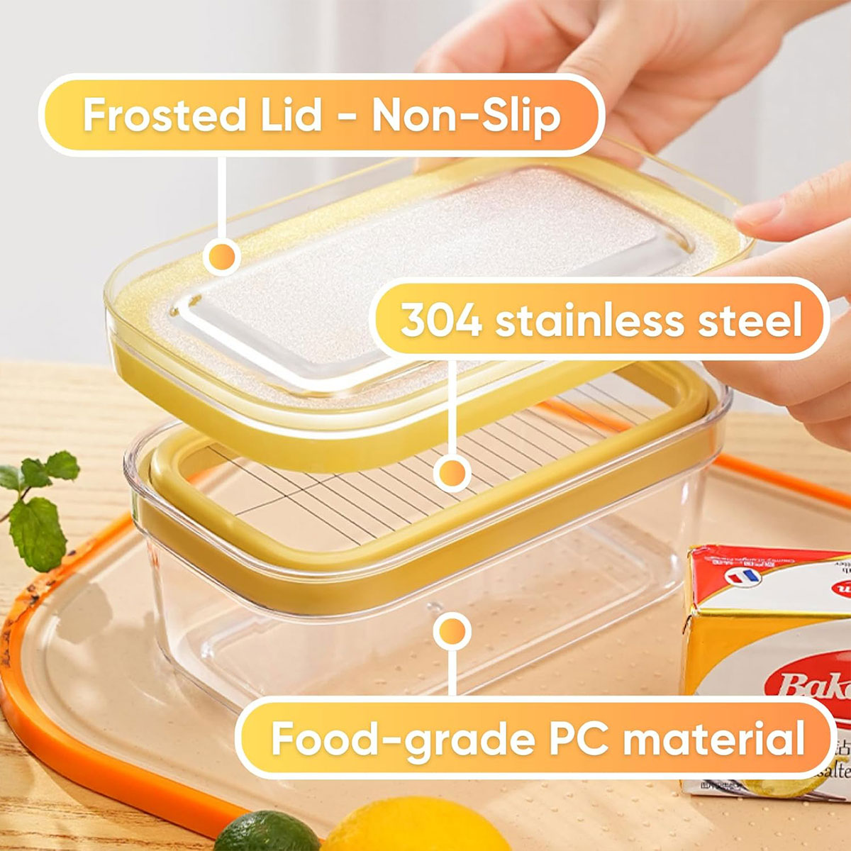 With Lid Butter Cutting Box Slicers Case Cheese Slicers Butter Dish Box 5