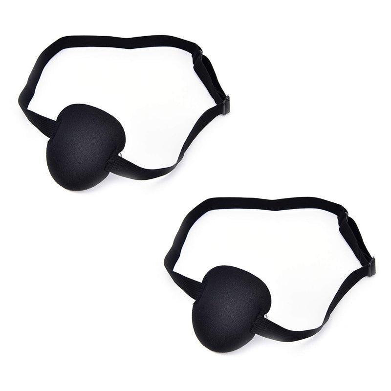 1/2/3/4/5Pcs Adjustable Strap Eye Patch Soft Concave Design Washable Black Cover - 1 PC 7