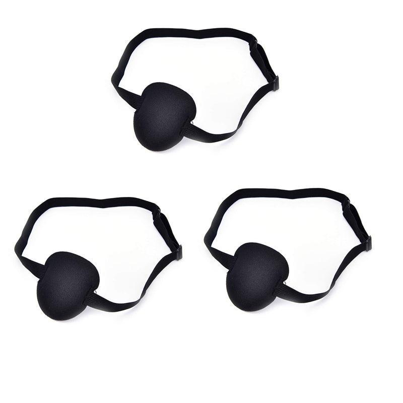 1/2/3/4/5Pcs Adjustable Strap Eye Patch Soft Concave Design Washable Black Cover - 1 PC 8