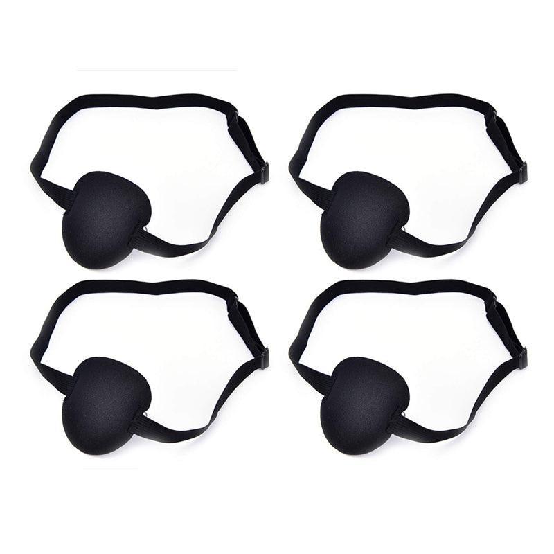 1/2/3/4/5Pcs Adjustable Strap Eye Patch Soft Concave Design Washable Black Cover - 1 PC 9