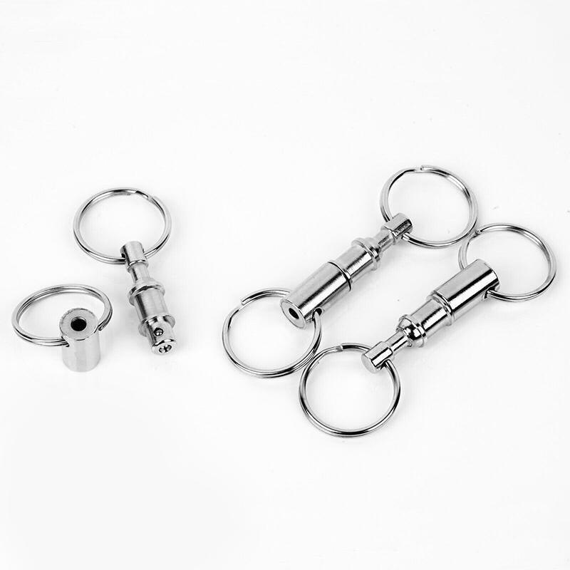 4X Detachable Quick Release Removable Keyring Keychain Key Ring Pull Apart Split 5