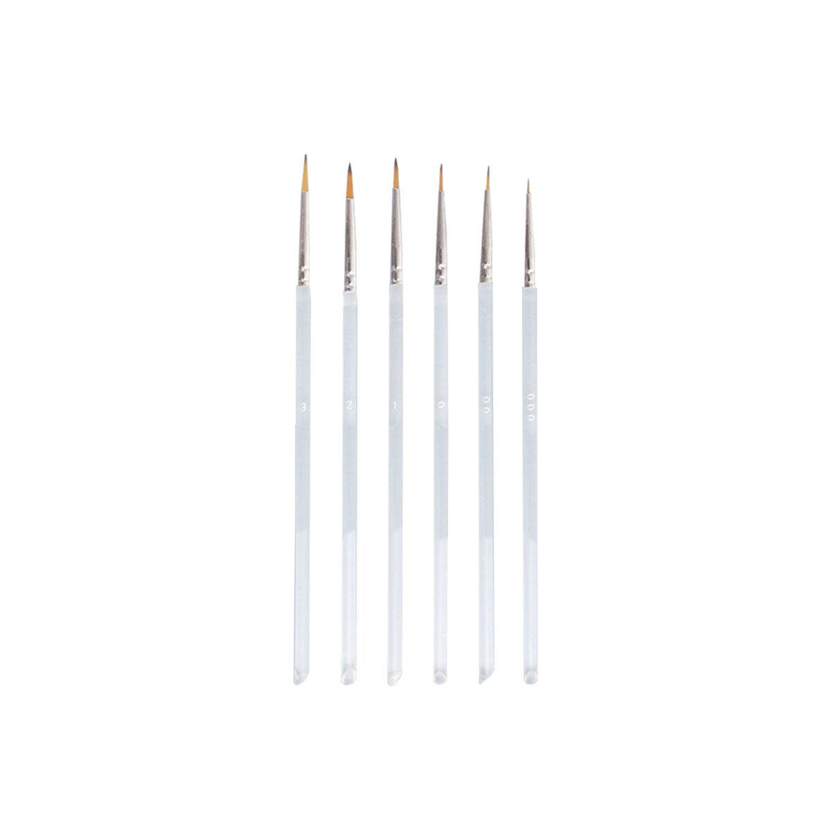 6X Extra Fine Detail Paint Brushes Art Miniatures Model Maker