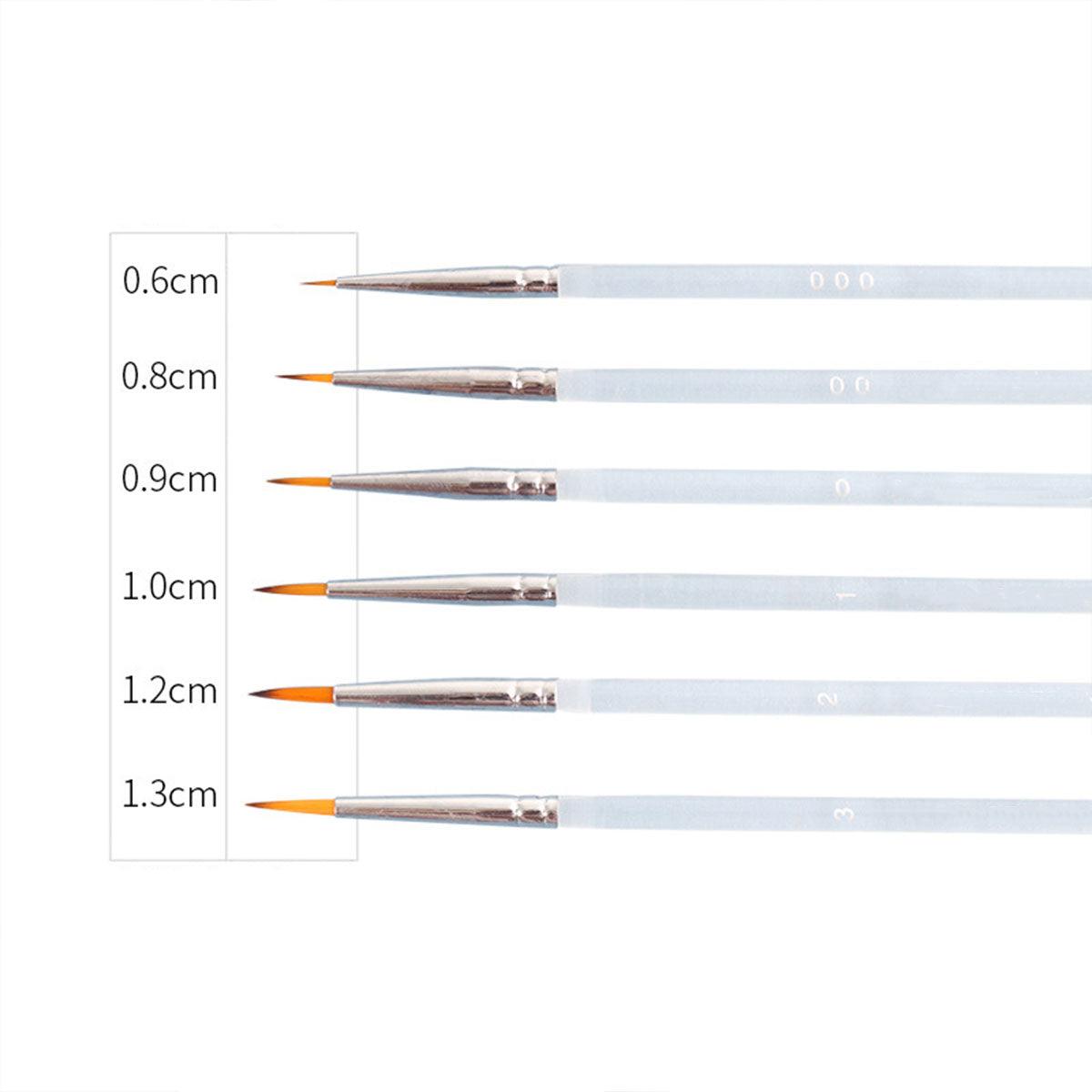 6X Extra Fine Detail Paint Brushes Art Miniatures Model Maker 3