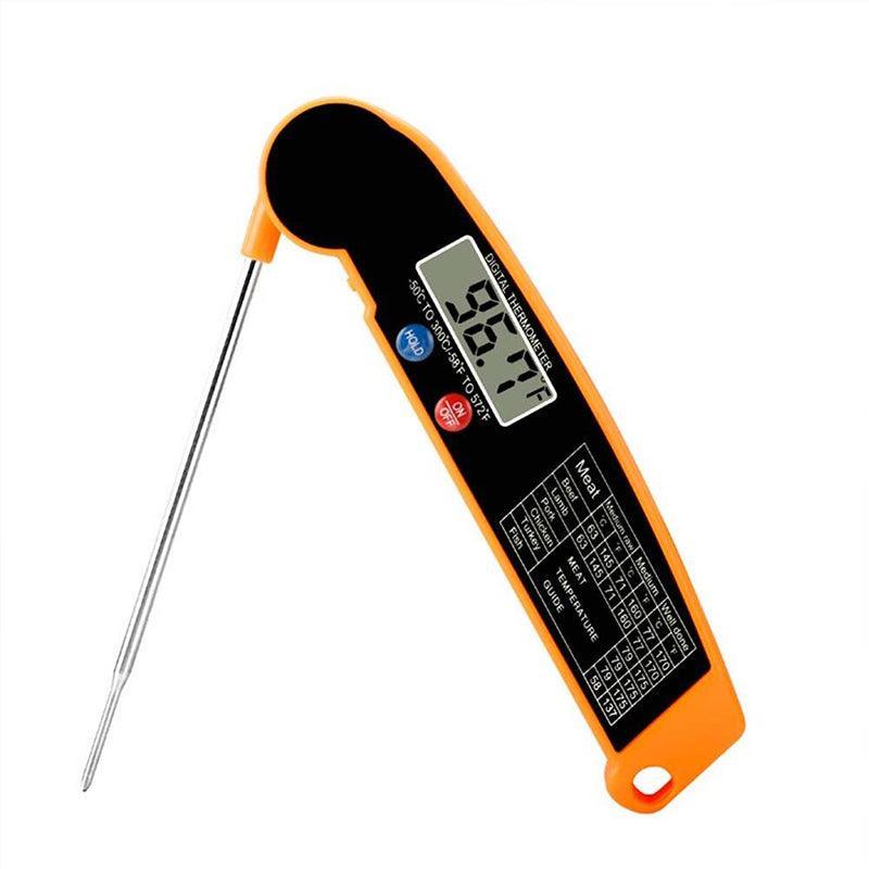 Foldable Digital Thermometer Probe Temperature Kitchen Cooking Food Bbq Meat Jam - Black 7
