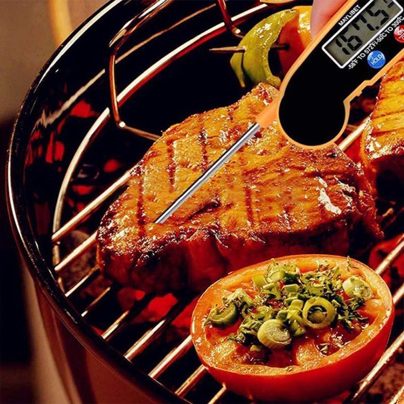Foldable Digital Thermometer Probe Temperature Kitchen Cooking Food Bbq Meat Jam - Orange 5