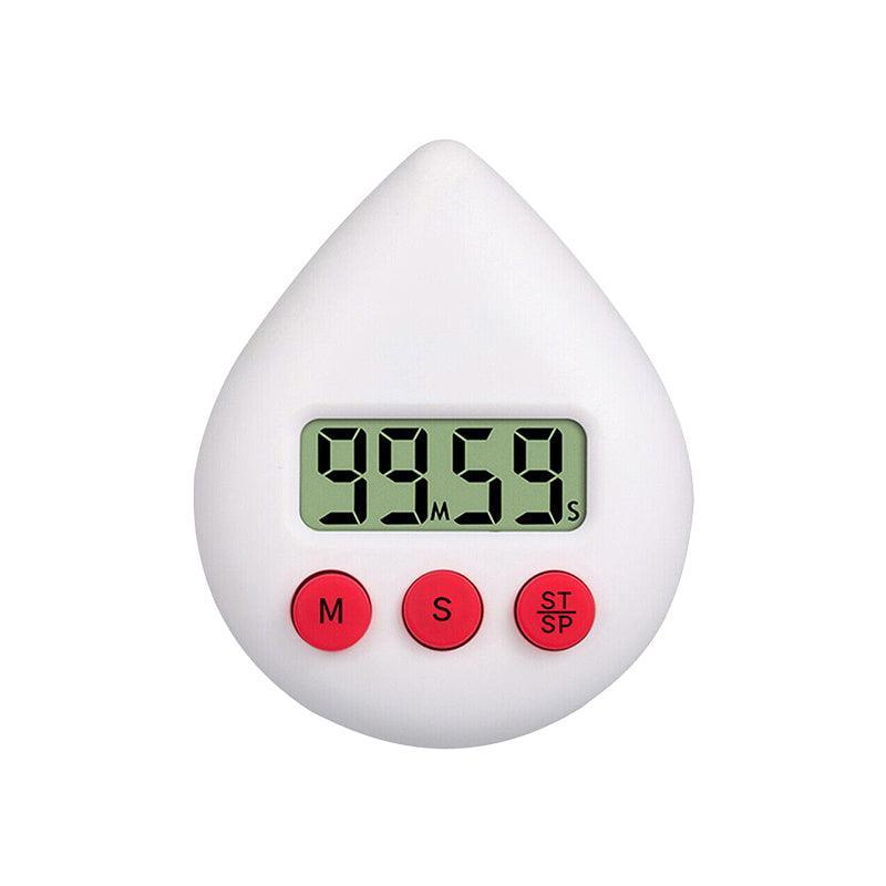 Water Drop Digital Timer Kitchen Study Alarm Countdown Electronic Clock 4 Colours - Blue 8