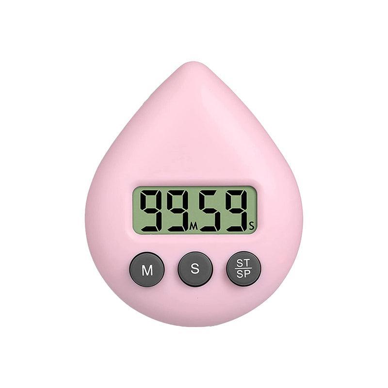 Water Drop Digital Timer Kitchen Study Alarm Countdown Electronic Clock 4 Colours - White 9