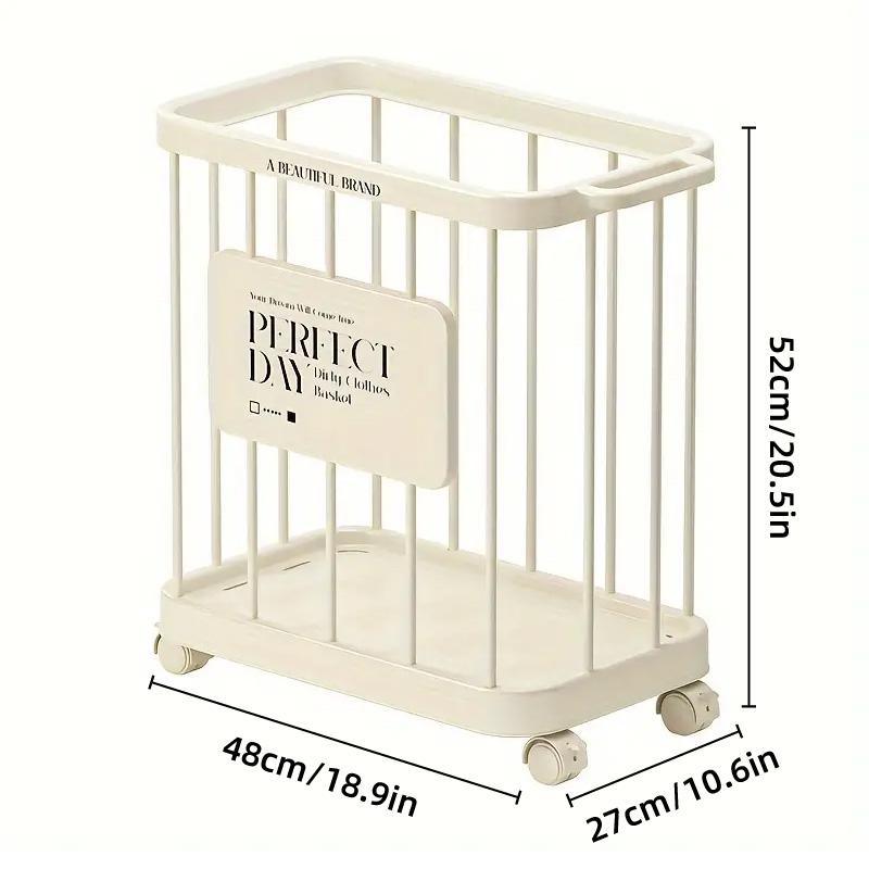 Removable Laundry Basket Clothes Organizer Household Storage Bin with Shelving 3