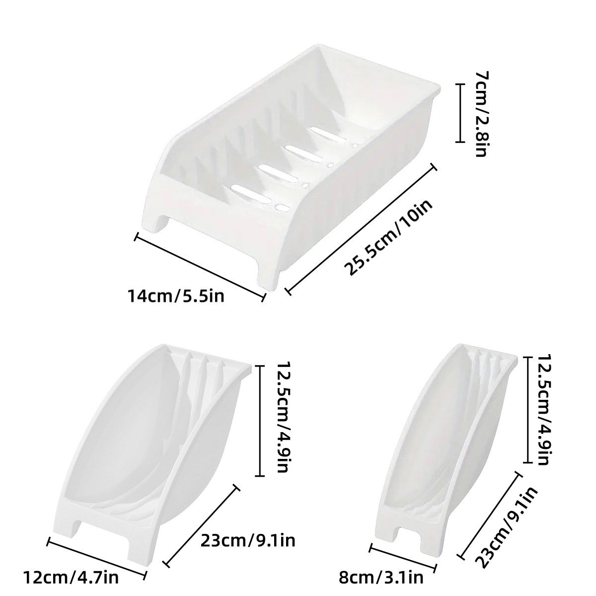 3pcs Home Bowl Storage Cabinet Built-in Cutlery Dish Rack Shelf Organizer Set 3