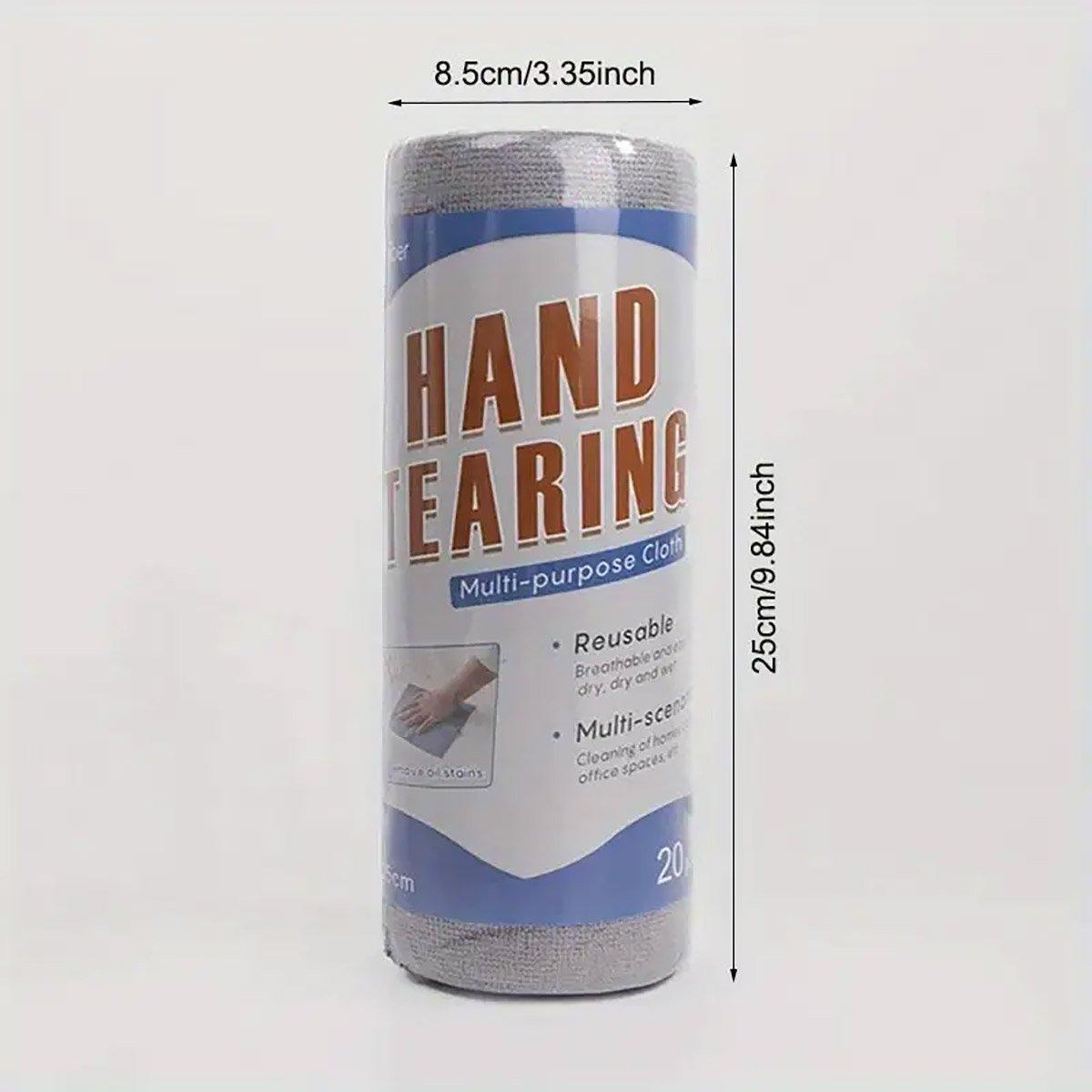 Multifunctional Kitchen Cleaning Towel Strong Absorbent Hand Tear Dish Cloth - Cyan Blue 3