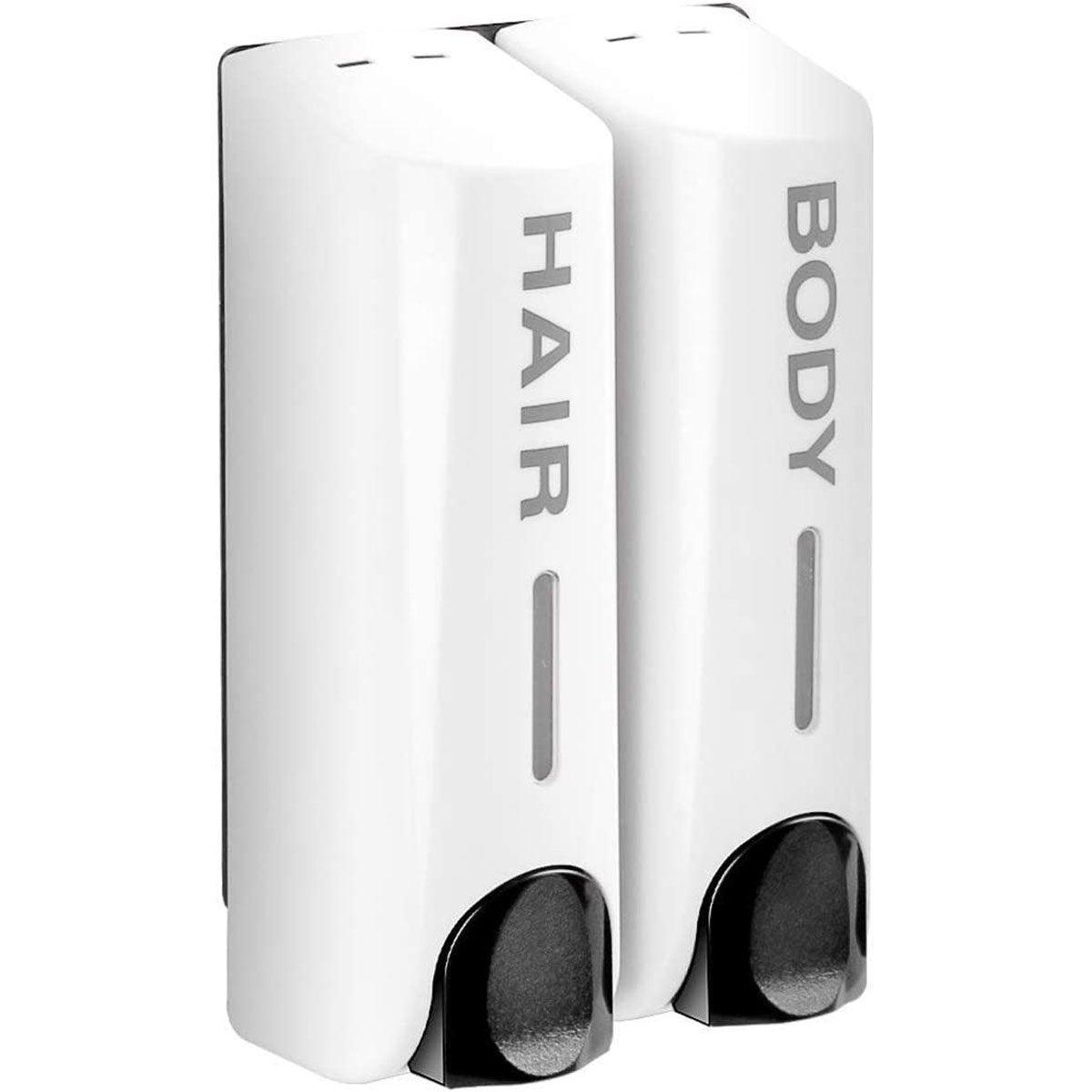 Hotel Wall Mounted Soap Dispenser Bathroom Shampoo Shower Gel Hand Soap Box - Black-Double 7