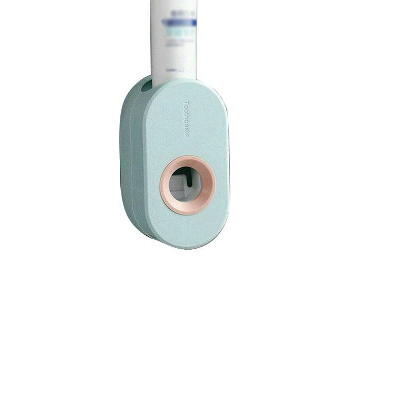 Automatic Toothpaste Dispenser Bathroom Wall-Mounted Rack Toothbrush Holder - Dark Blue 6