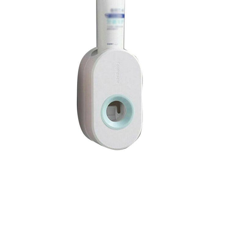 Automatic Toothpaste Dispenser Bathroom Wall-Mounted Rack Toothbrush Holder - Dark Blue 8