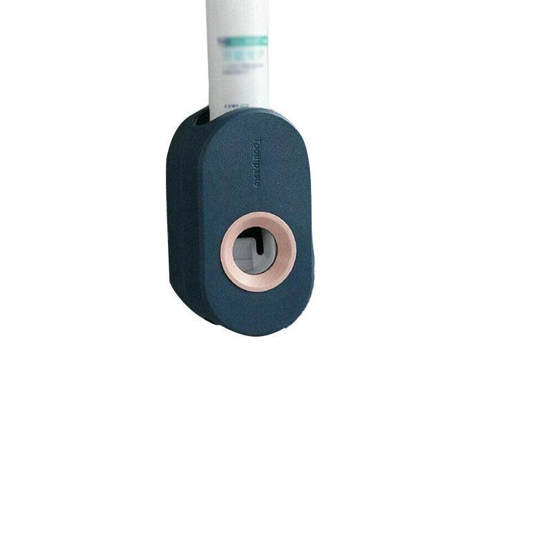 Automatic Toothpaste Dispenser Bathroom Wall-Mounted Rack Toothbrush Holder - Pink 7