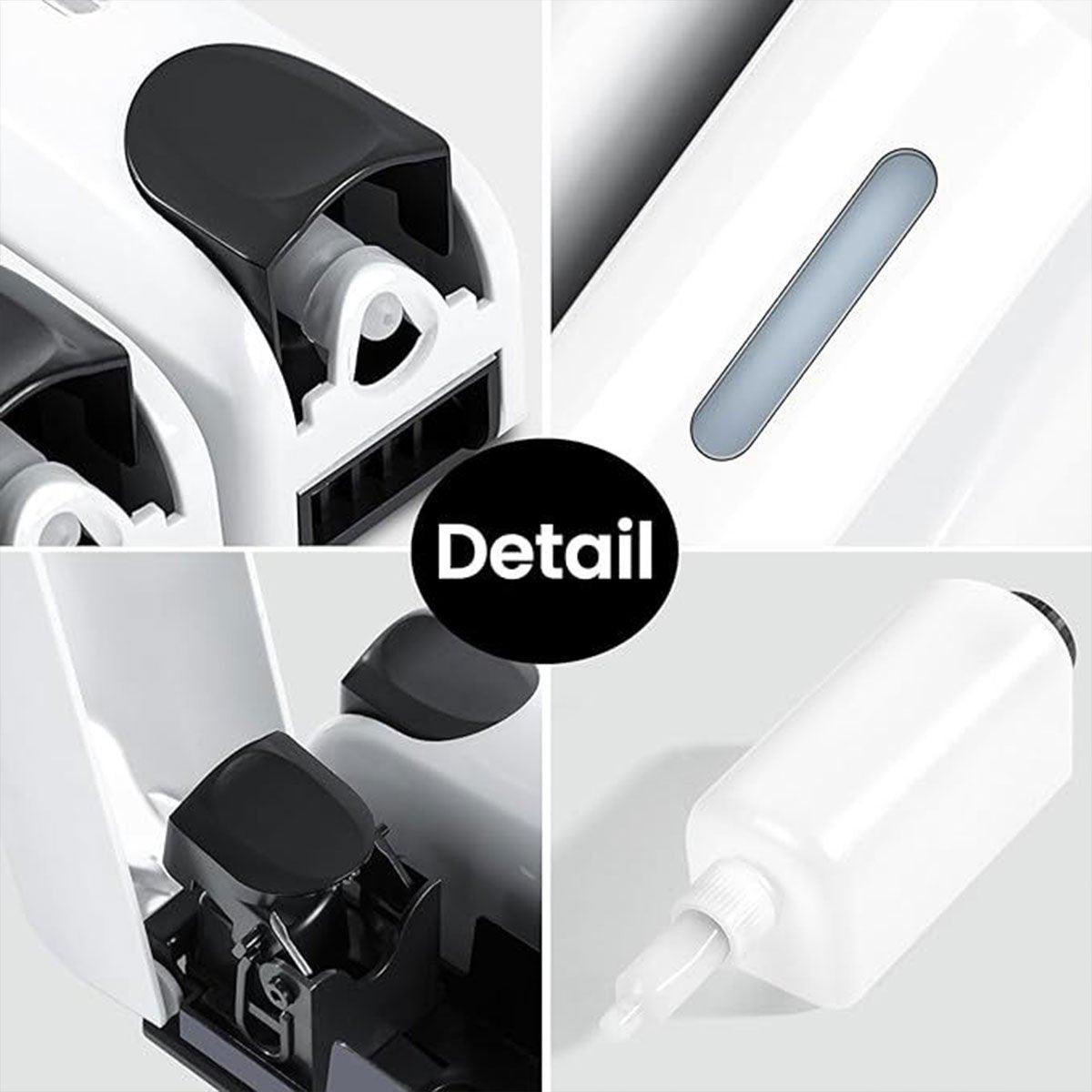 Hotel Wall Mounted Soap Dispenser Bathroom Shampoo Shower Gel Hand Soap Box - White-Double 5