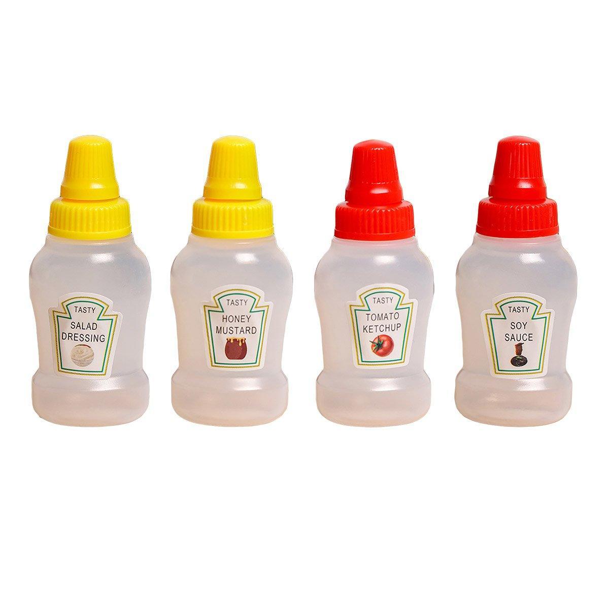 4pcs Mini Portable Sauce Box Condiment Dispensers for Picnic and Outdoor Use - Tomato sauce 6