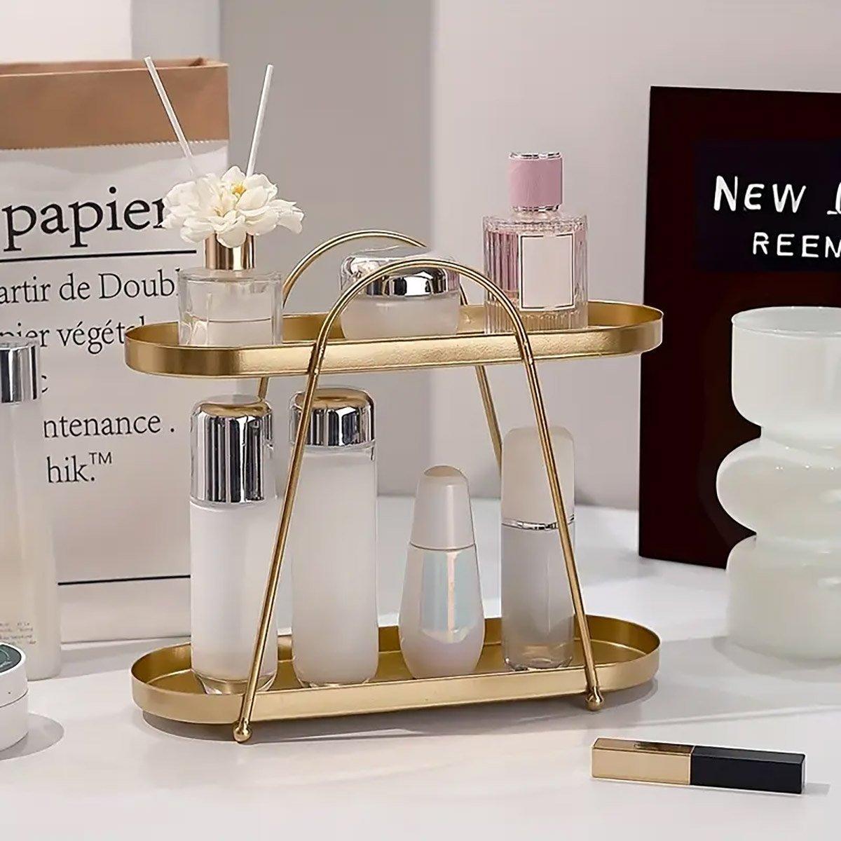 Jewelry Rack Organizer Stand Cosmetic Display Desktop Storage Holder for Home - Black 4