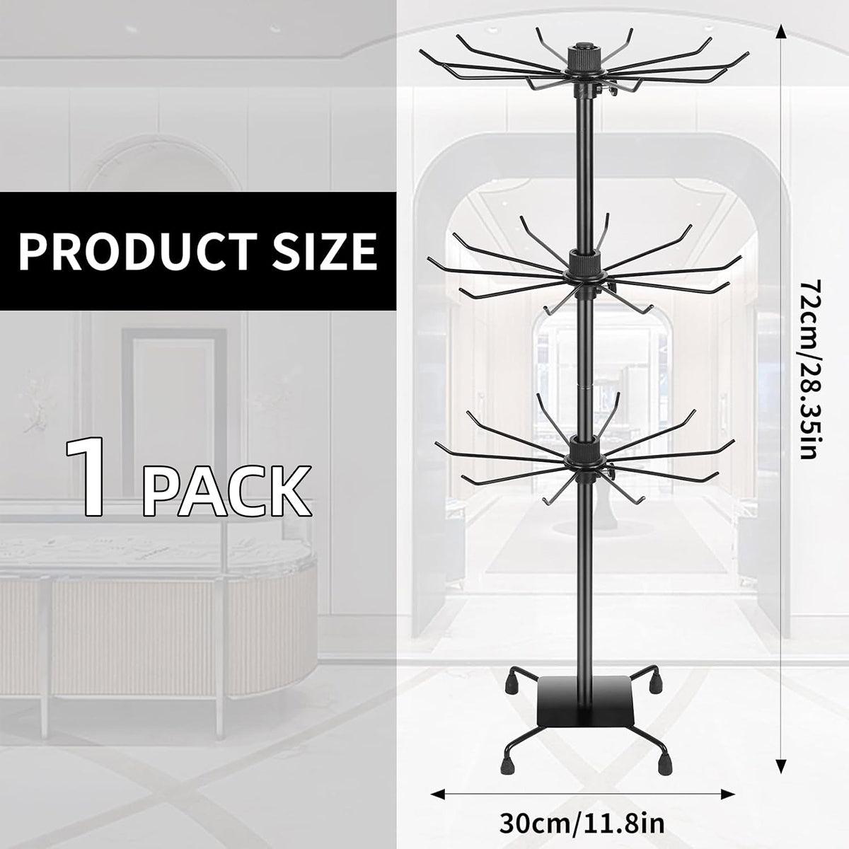 3-Tier Rotating Sock Rack Accessories Hanging Display Stand Organizer for Storage 3