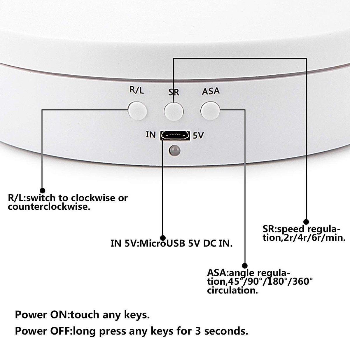 360° Rotating Electric Turntable Display Stand Jewelry Photography Show Holder 4