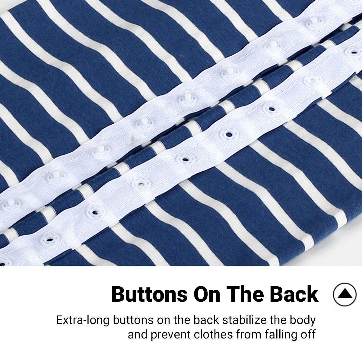 Dog Recovery Suit Anti-Lick Wound Protector Pet Clothing Post-Surgery Belly - Stripes-XL 5