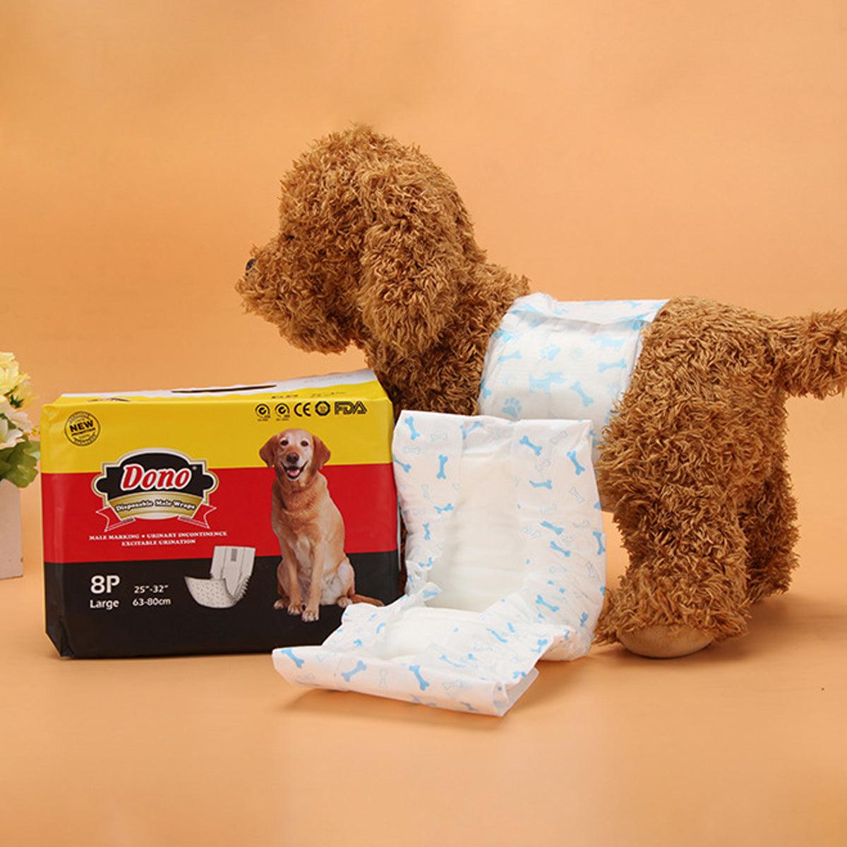 Male Dog Diapers Physiological Pants for Dogs Leakproof Diaper Pants Male Pets - M-10PCS 4