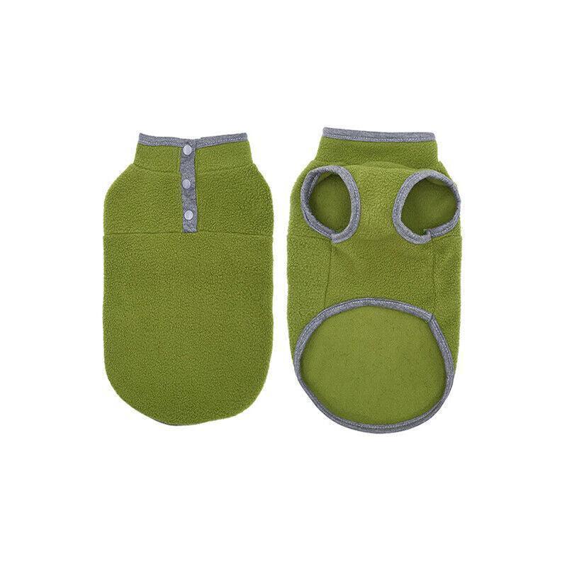 L Pet Dog Puppy Winter Warm Fleece Jumper Vest Coat Jacket Apparel Clothes Outdoor - Grey 7