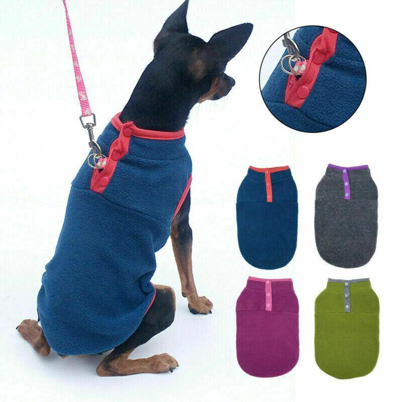 XL Pet Dog Puppy Winter Warm Fleece Jumper Vest Coat Jacket Apparel Clothes - Grey 4