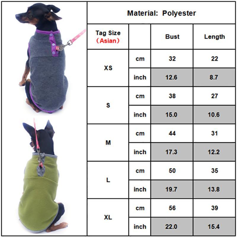 XL Pet Dog Puppy Winter Warm Fleece Jumper Vest Coat Jacket Apparel Clothes - Pink 3