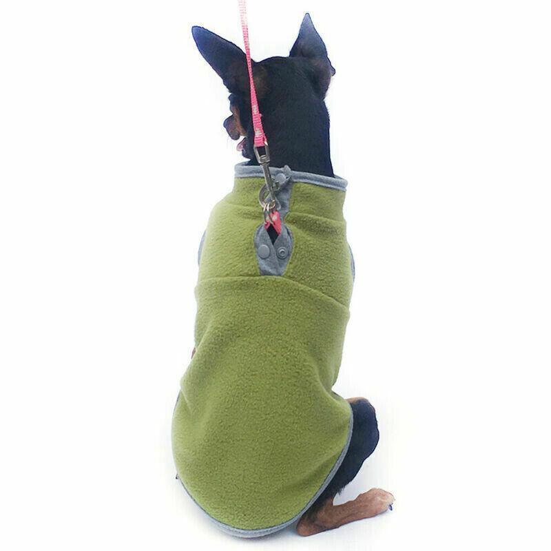 XL Pet Dog Puppy Winter Warm Fleece Jumper Vest Coat Jacket Apparel Clothes - Pink 5