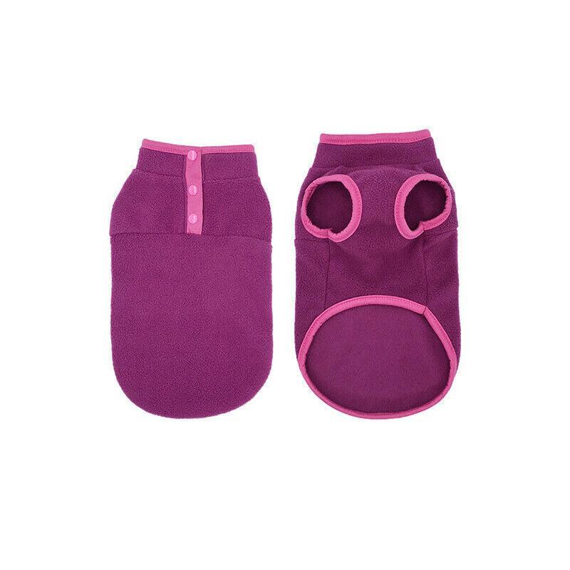 XL Pet Dog Puppy Winter Warm Fleece Jumper Vest Coat Jacket Apparel Clothes - Pink 9