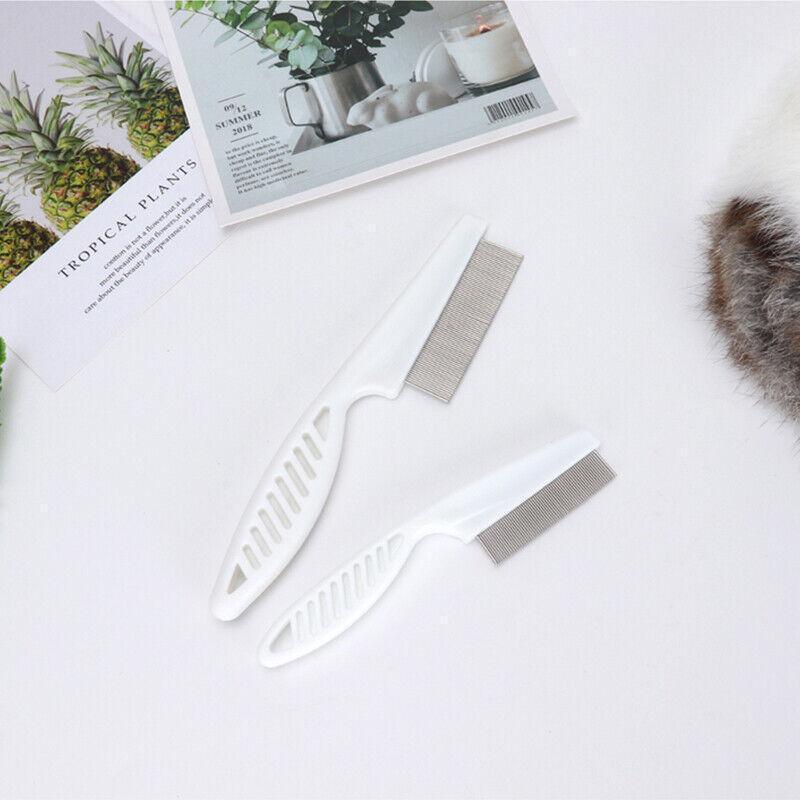 1PC Small Fine Toothed Flea Flee Metal Nit Head Hair Lice Comb with Handle - Blue 3