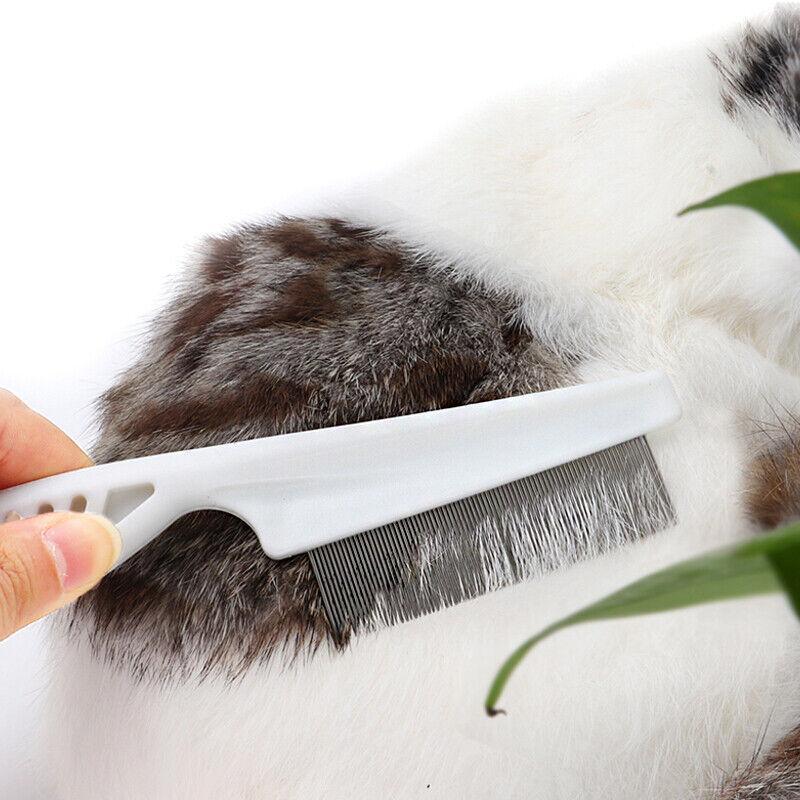 1PC Small Fine Toothed Flea Flee Metal Nit Head Hair Lice Comb with Handle - White 4