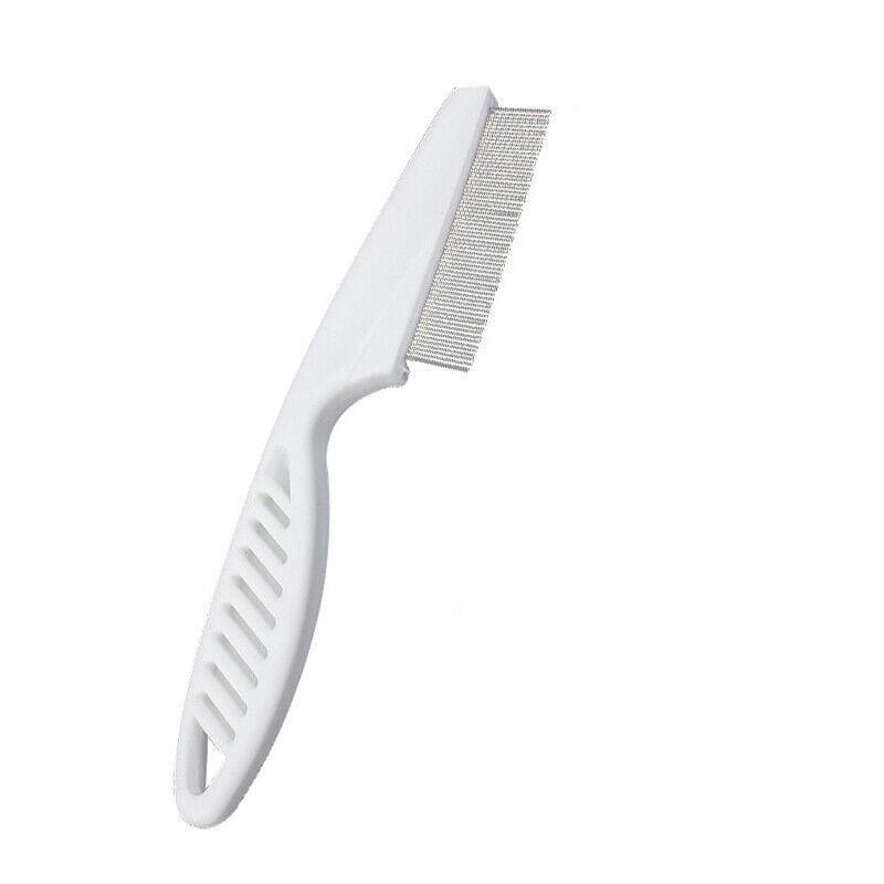 1PC Small Fine Toothed Flea Flee Metal Nit Head Hair Lice Comb with Handle - White 6