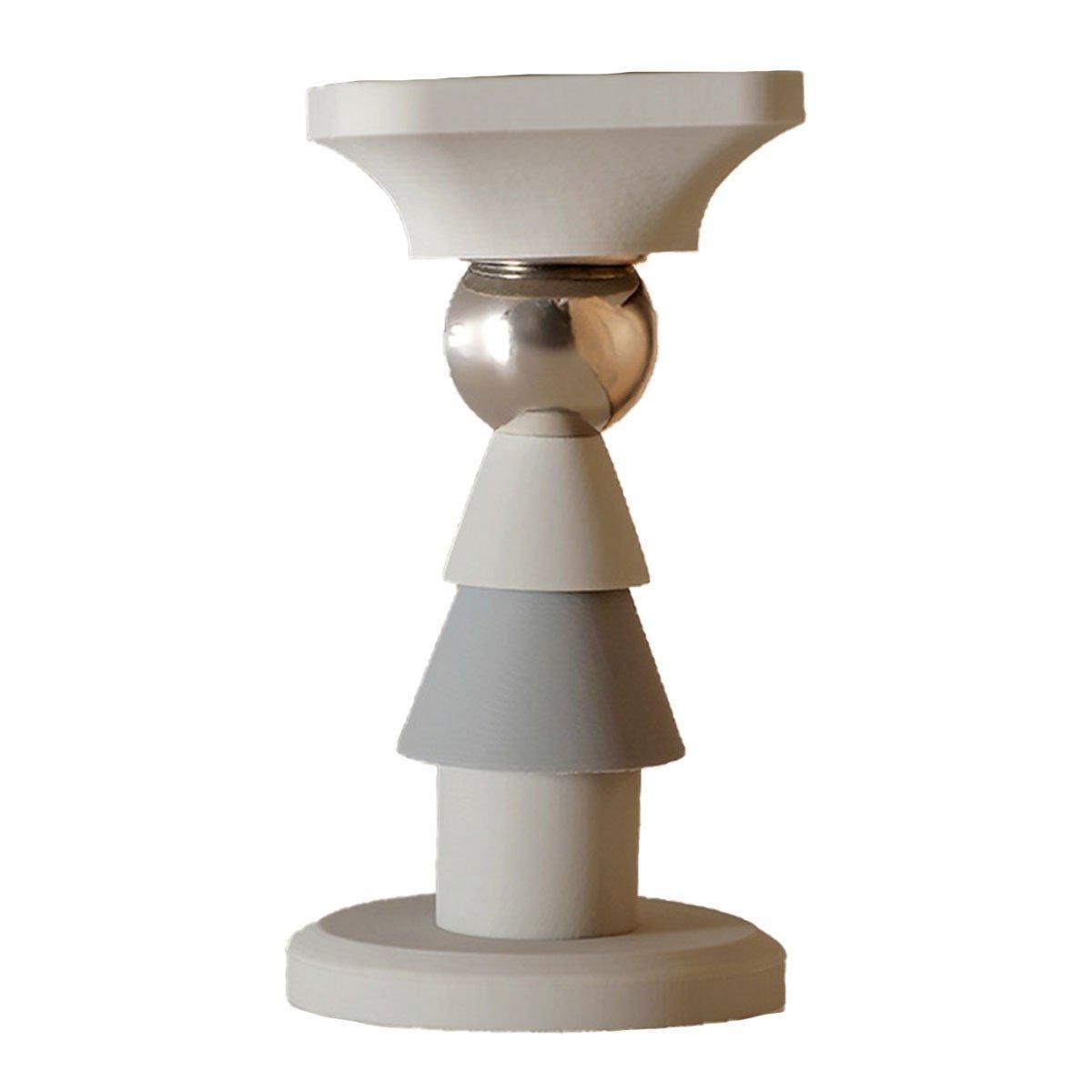 Silicone Silent Door Stopper with Suction Base and Secure Hold Catch Design - Grey 7