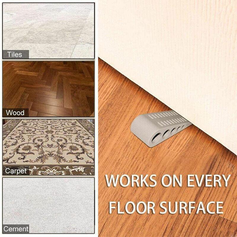 3Pcs Rubber Grip Wedge Door Stoppers Floor Carpet Heavy Duty Door Stop Security 5