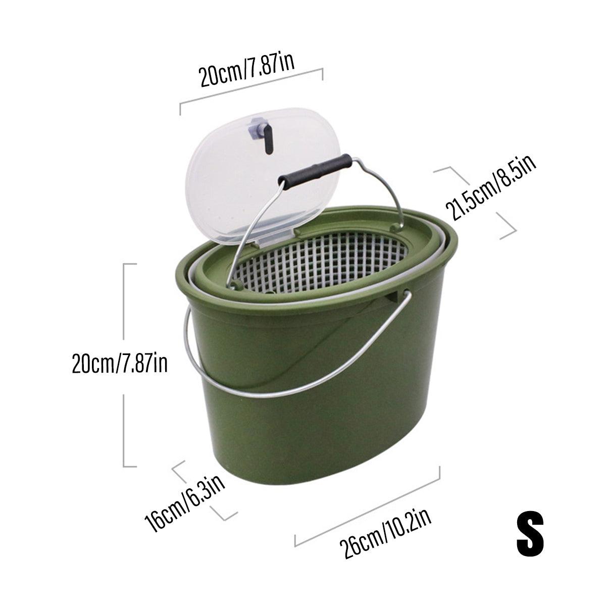 Portable Double Live Fish Bucket Breathable Fish Storage Container for Fishing - M 3