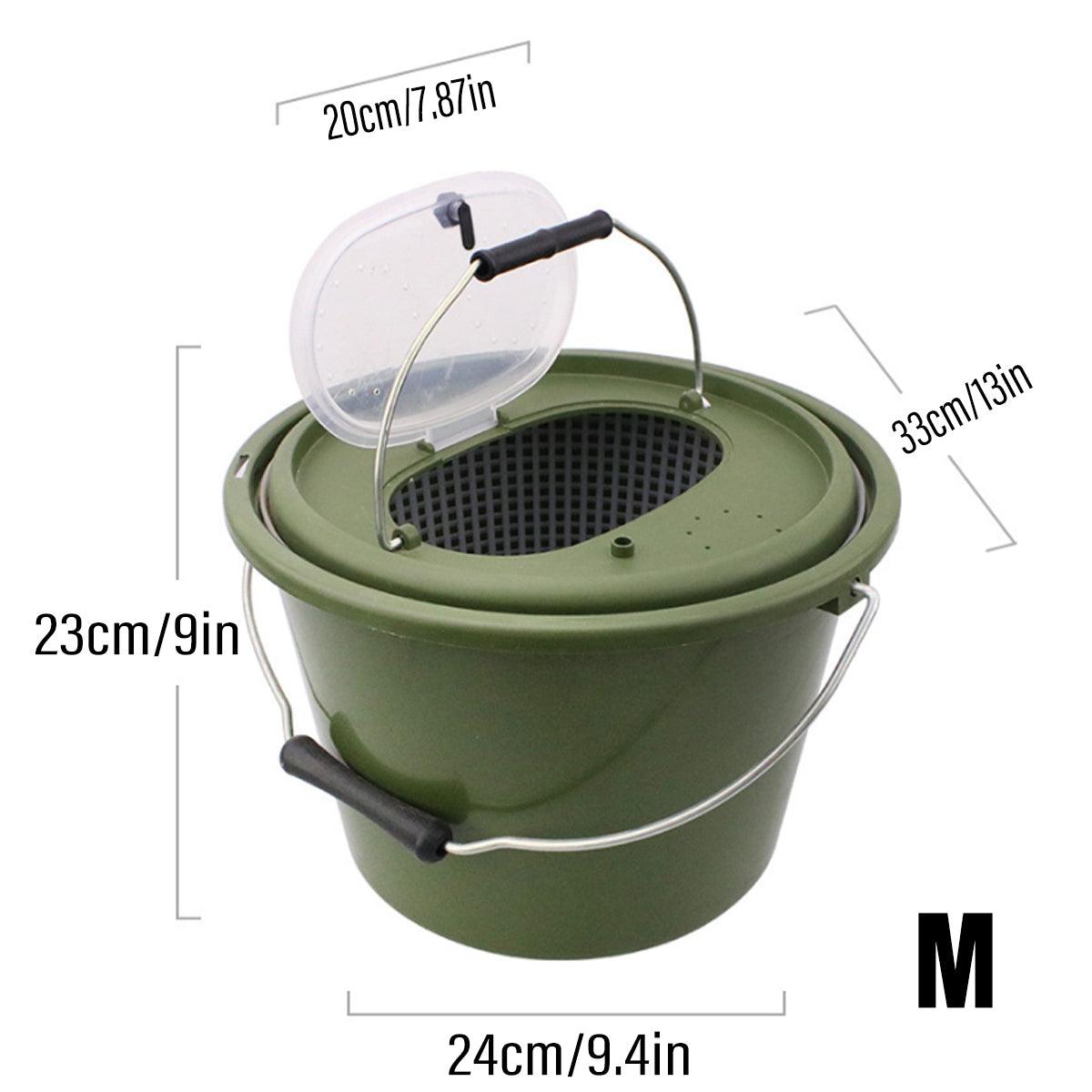 Portable Double Live Fish Bucket Breathable Fish Storage Container for Fishing - S 4