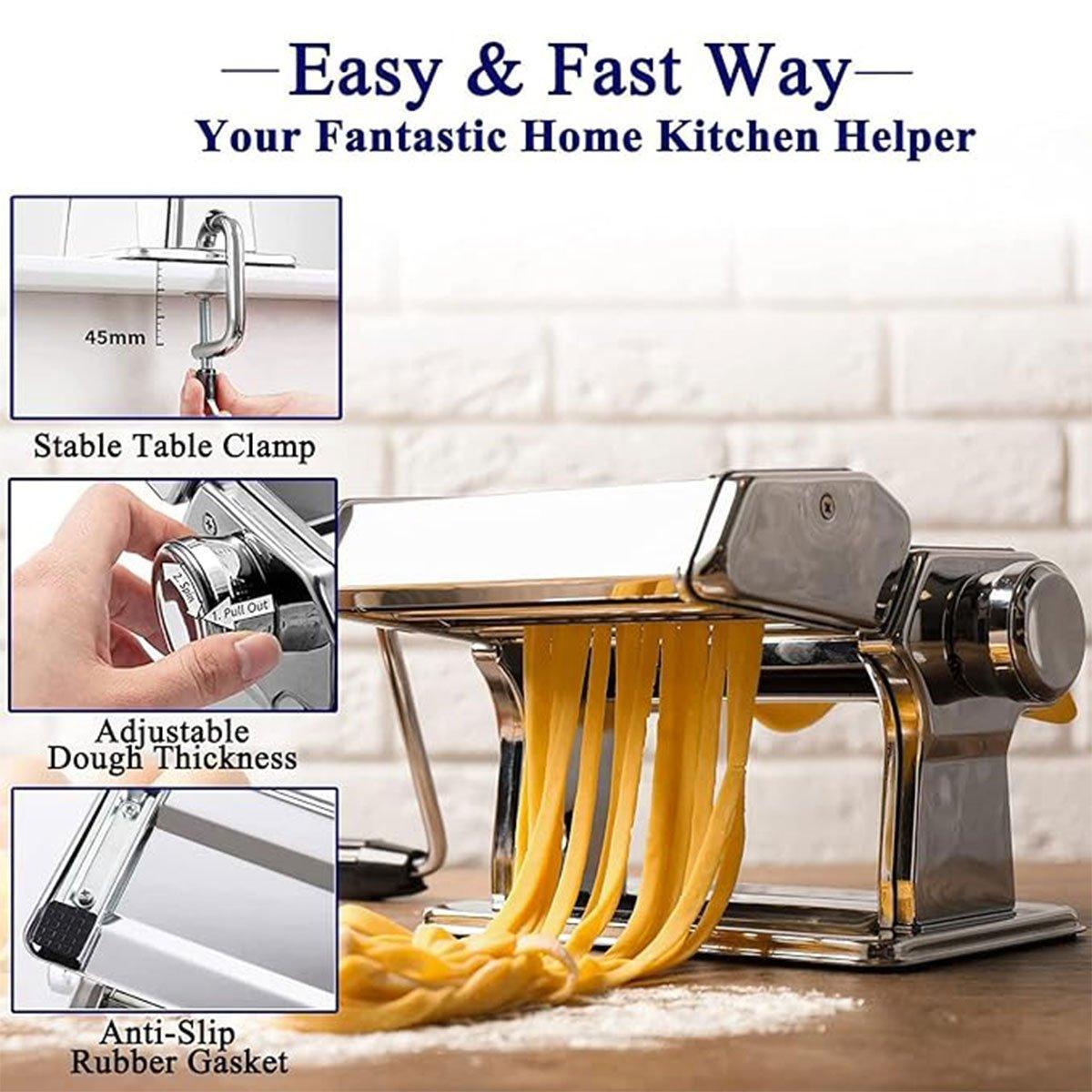 Manual Noodle Maker Dumpling Press Stainless Steel Noodle Machine Pasta Tool 5