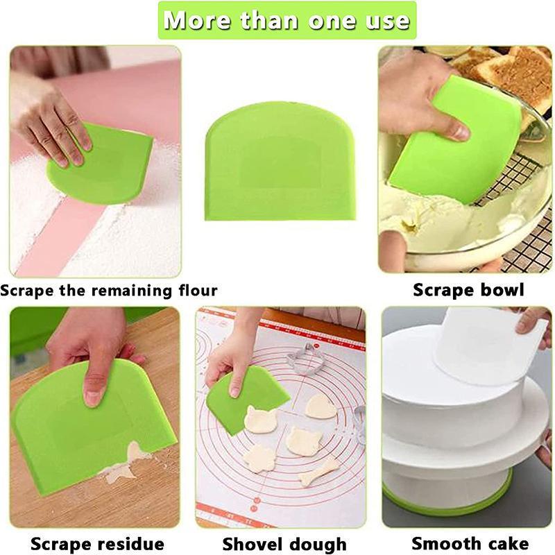 Baker Dough Scraper Sourdough Pizza Cake Pastry Bread Cutter Slicer Cutting Tool 3