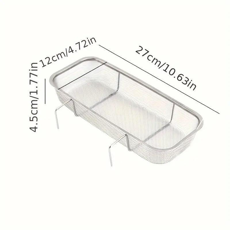 Stainless Steel Sink Drainer Basket Rack for Kitchen Dish Drying and Storage 3