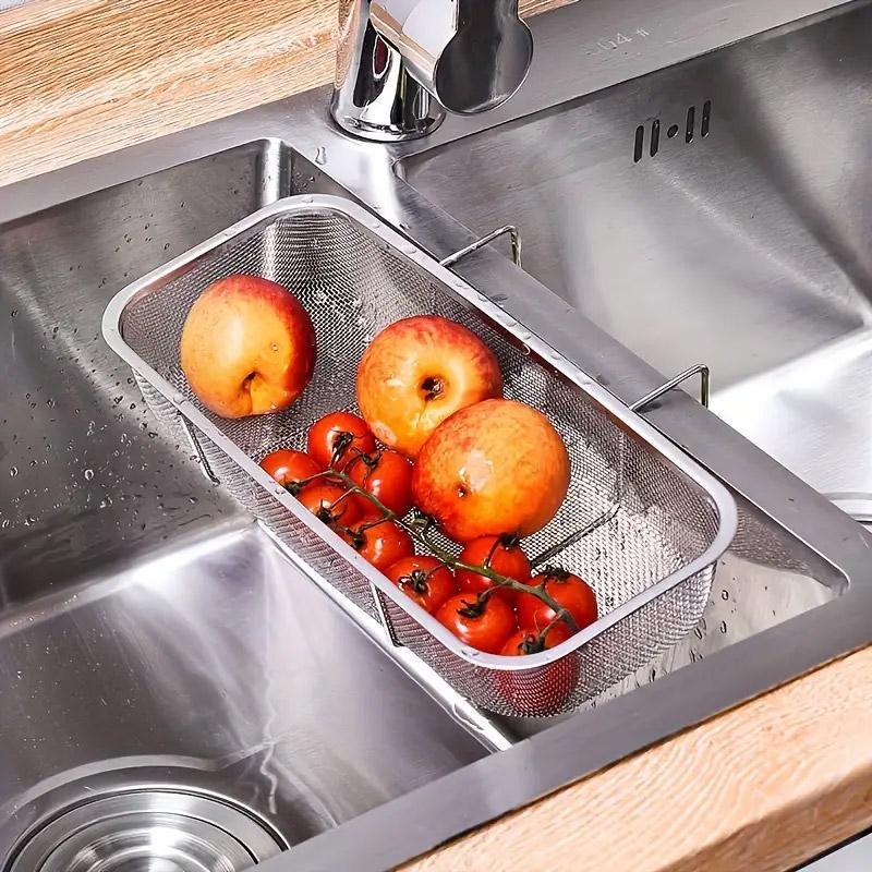 Stainless Steel Sink Drainer Basket Rack for Kitchen Dish Drying and Storage 5