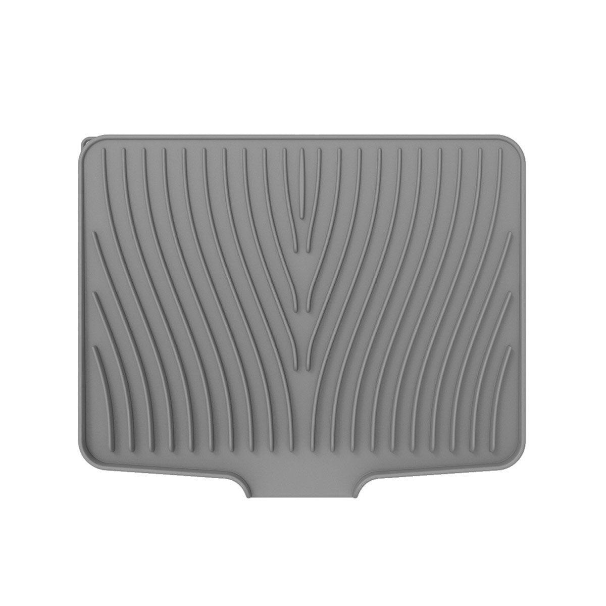 Silicone Dish Drying Mat Heat Resistant Draining Slope Pad for Kitchen Counter - Green 8