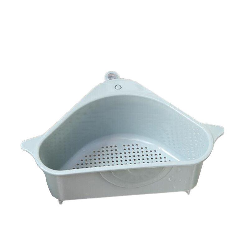 Triangle Sink Kitchen Storage Drain Basket Rack Shelf Holder Strainer Organizer - Grey 7