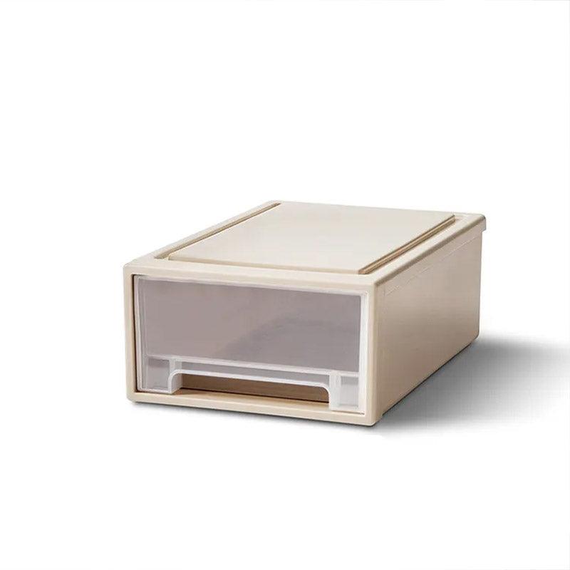 Transparent Stackable Drawer Storage Box for Shoes Clothes Household Organiser