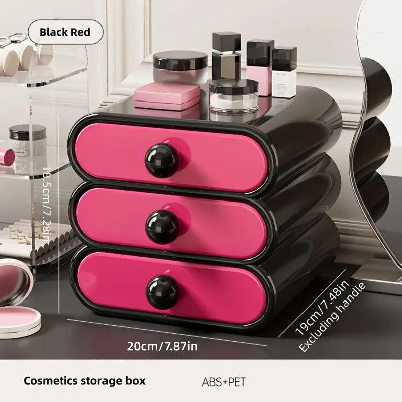 Drawer Cosmetic Organizer Desktop Storage Organizer for Makeup Desk Accessories - White 3