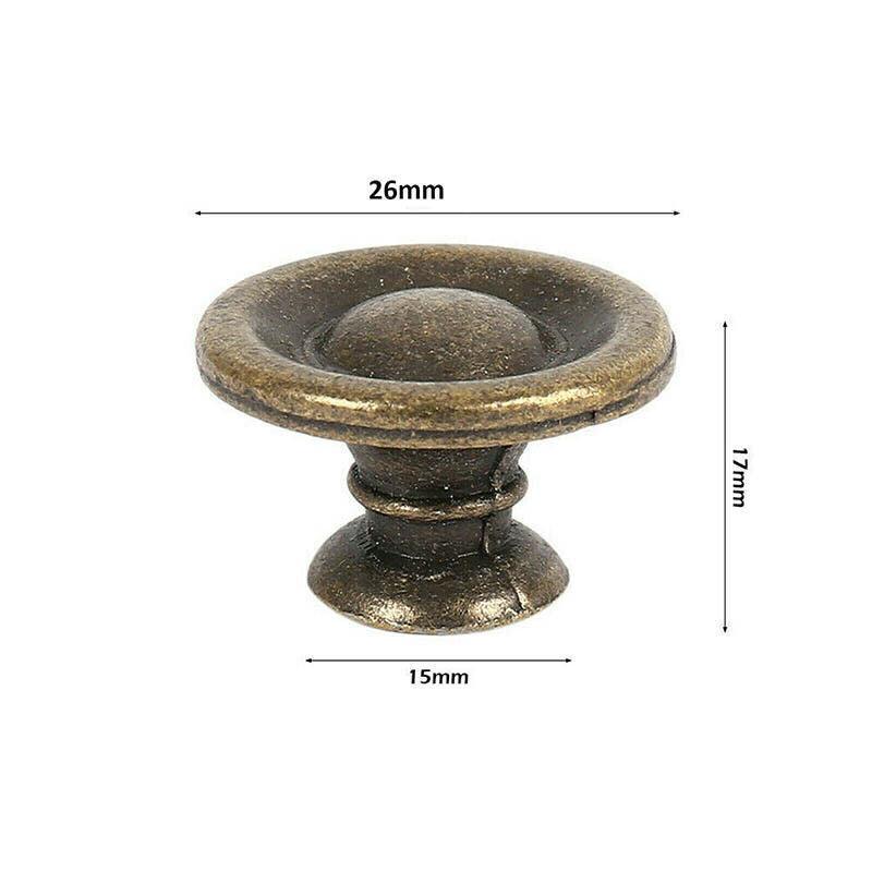 10/20/40Pcs Antique Brass Drawer Knobs Vintage Cabinet Handles Cupboard Pulls - 10PCS 3