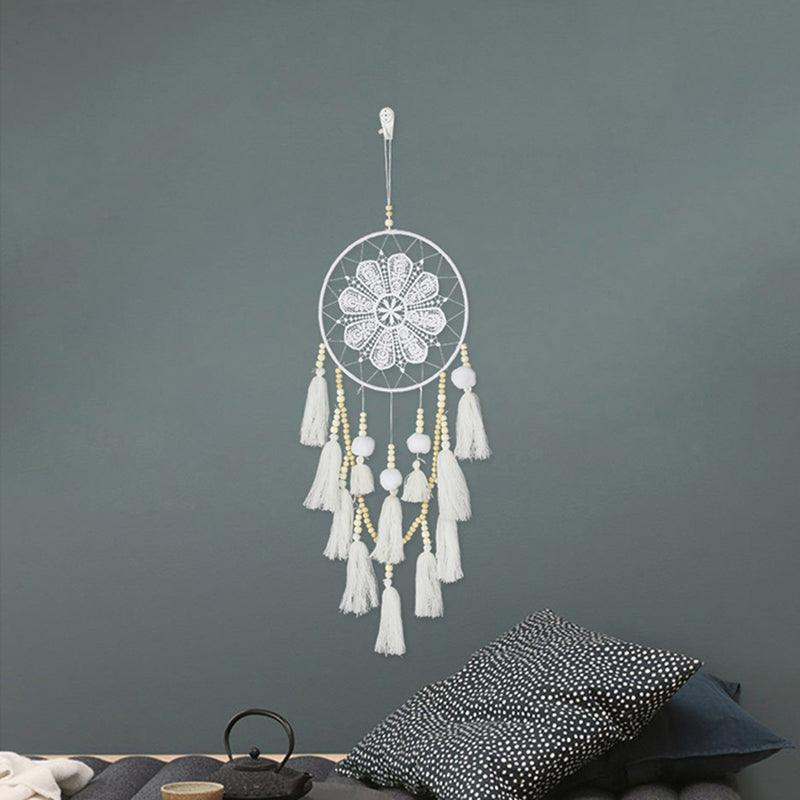 Handmade Dream Catcher Natural Macrame Hairball Art Wall Hanging Room Home Decor 3