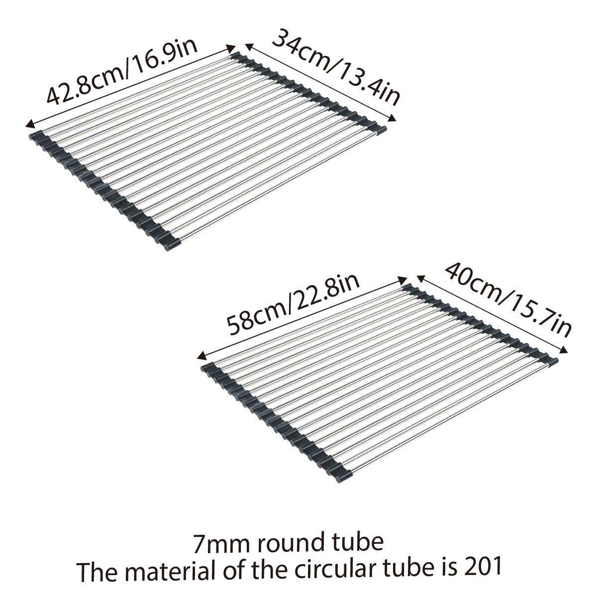 Multifunctional Stainless Steel Draining Rack Folding Sink Organizer for Kitchen - 580 x 400mm 3