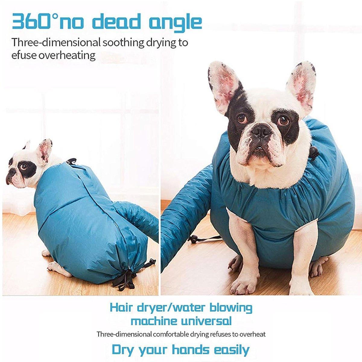 Pet Dog Cat Grooming Blower Hair Dryer Drying Bag Dry Cleaning Bathing Folding - M 4